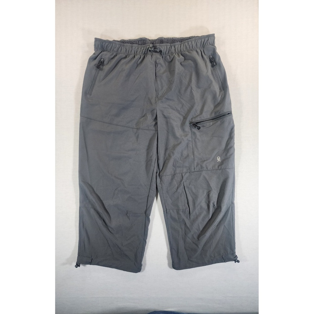 Little Donkey Andy Hiking 3/4 Pants Mens XL Gray Active Gorpcore Zip Fly Stretch